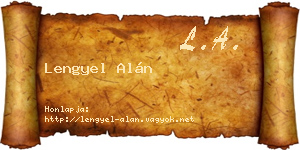 Lengyel Alán névjegykártya